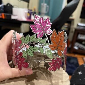 NWT Bath and Body Works 3 Wick Leaf Candle Holder